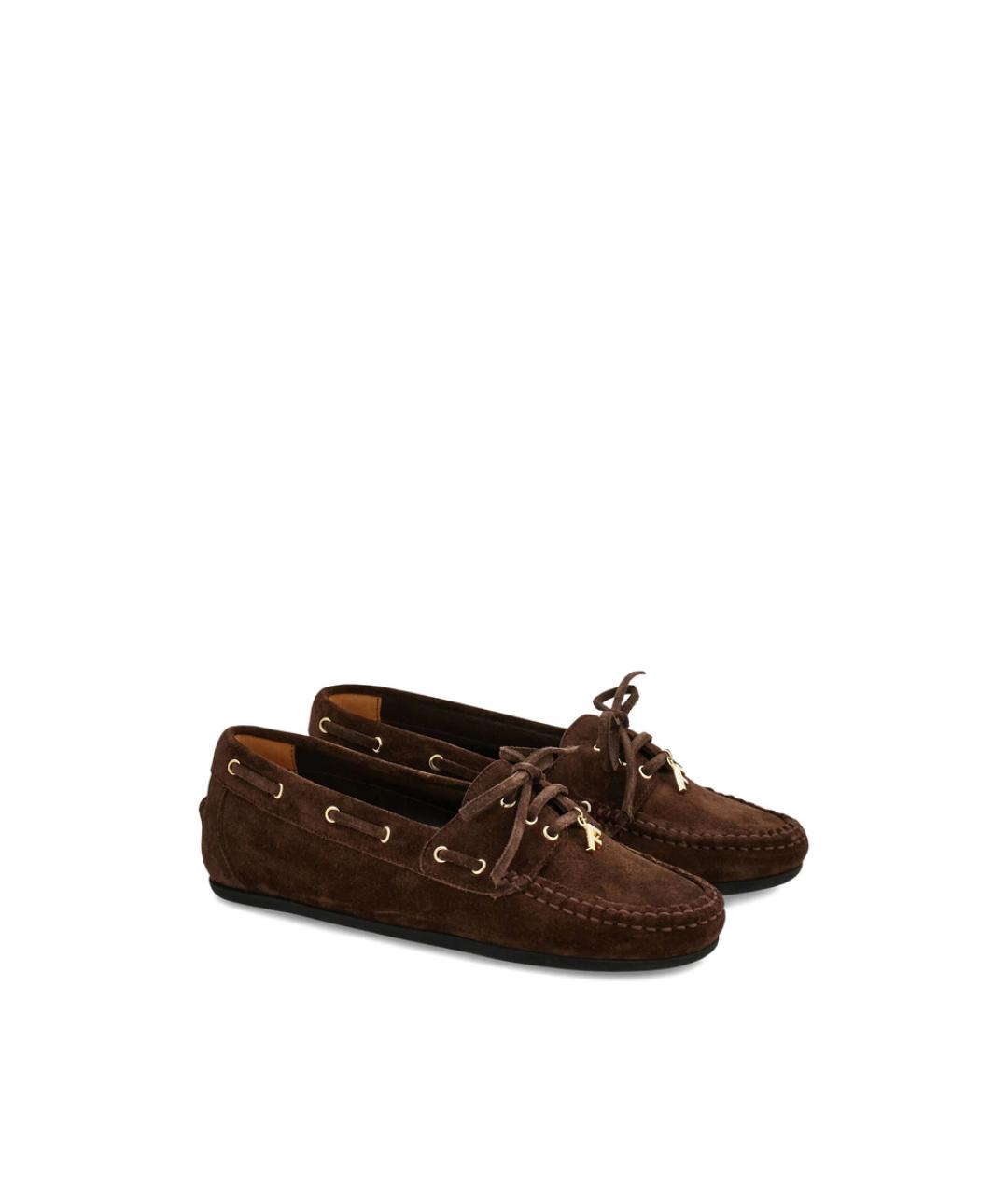 FERRAGAMO Коричневые кожаные лоферы, фото 4