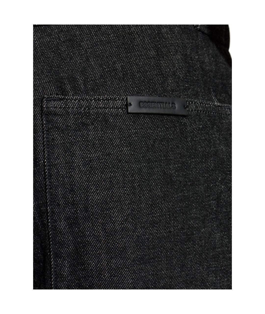 FEAR OF GOD ESSENTIALS Черные хлопковые прямые джинсы, фото 4