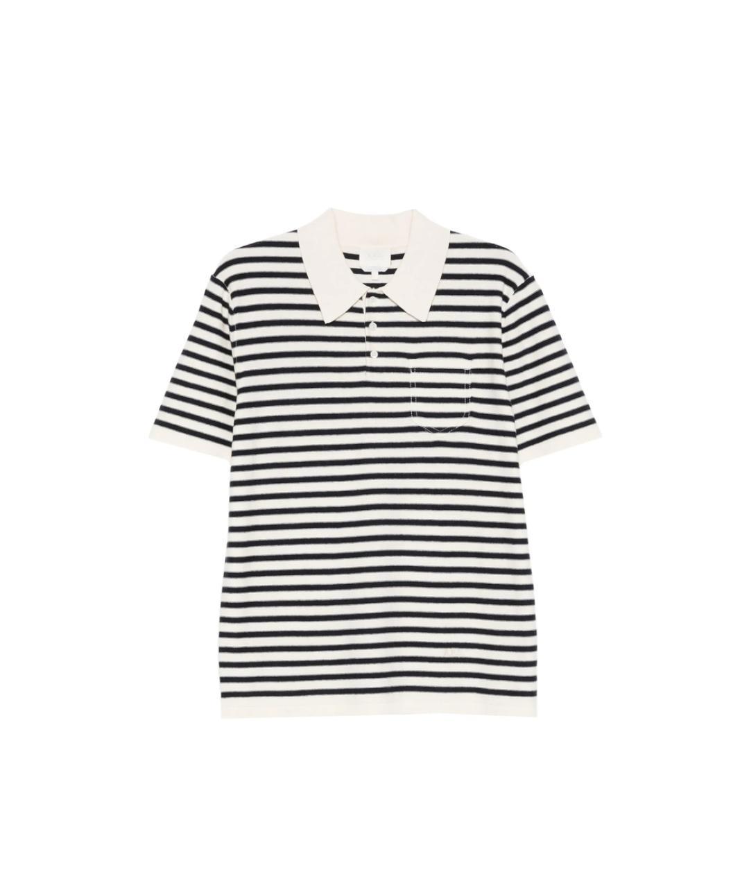 A.P.C. Мульти хлопко-шерстяное поло с коротким рукавом, фото 1