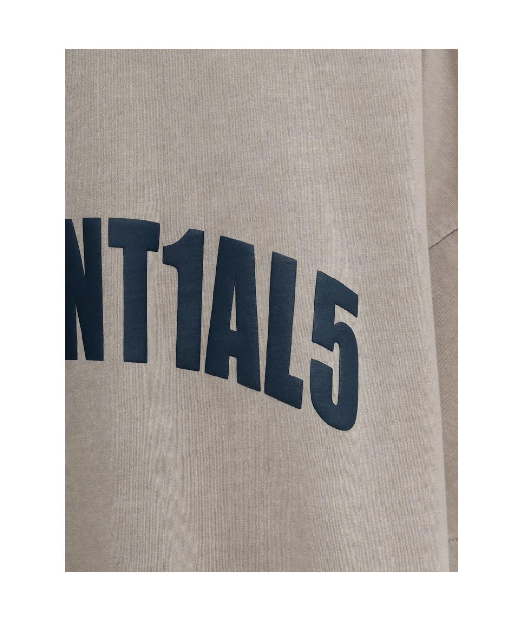 FEAR OF GOD ESSENTIALS Серая хлопковая футболка, фото 2