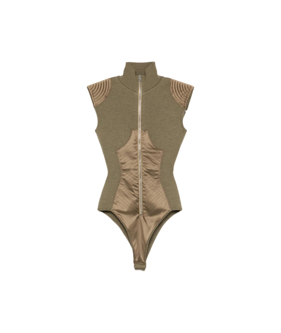 JEAN PAUL GAULTIER Зеленое шерстяное боди, фото 1
