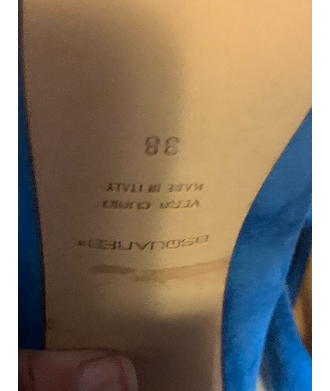 DSQUARED2 Синие замшевые босоножки, фото 7