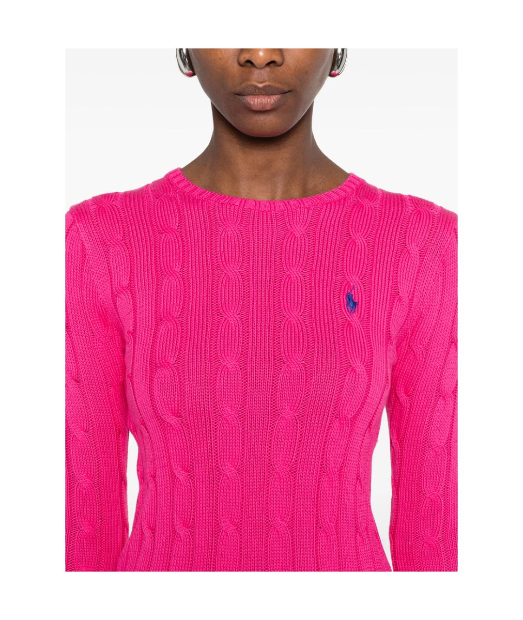 RALPH LAUREN Фуксия хлопковый джемпер / свитер, фото 3