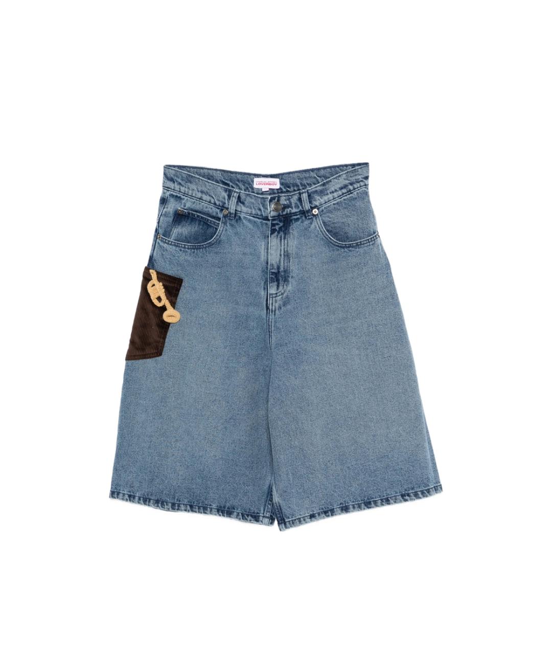 CHARLES JEFFREY LOVERBOY Синие хлопковые шорты, фото 1