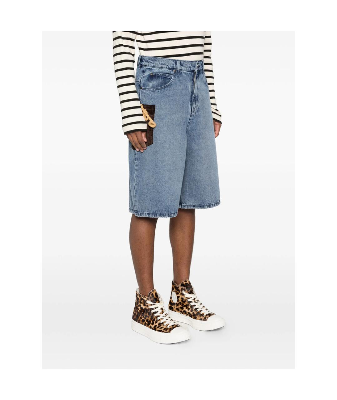 CHARLES JEFFREY LOVERBOY Синие хлопковые шорты, фото 2