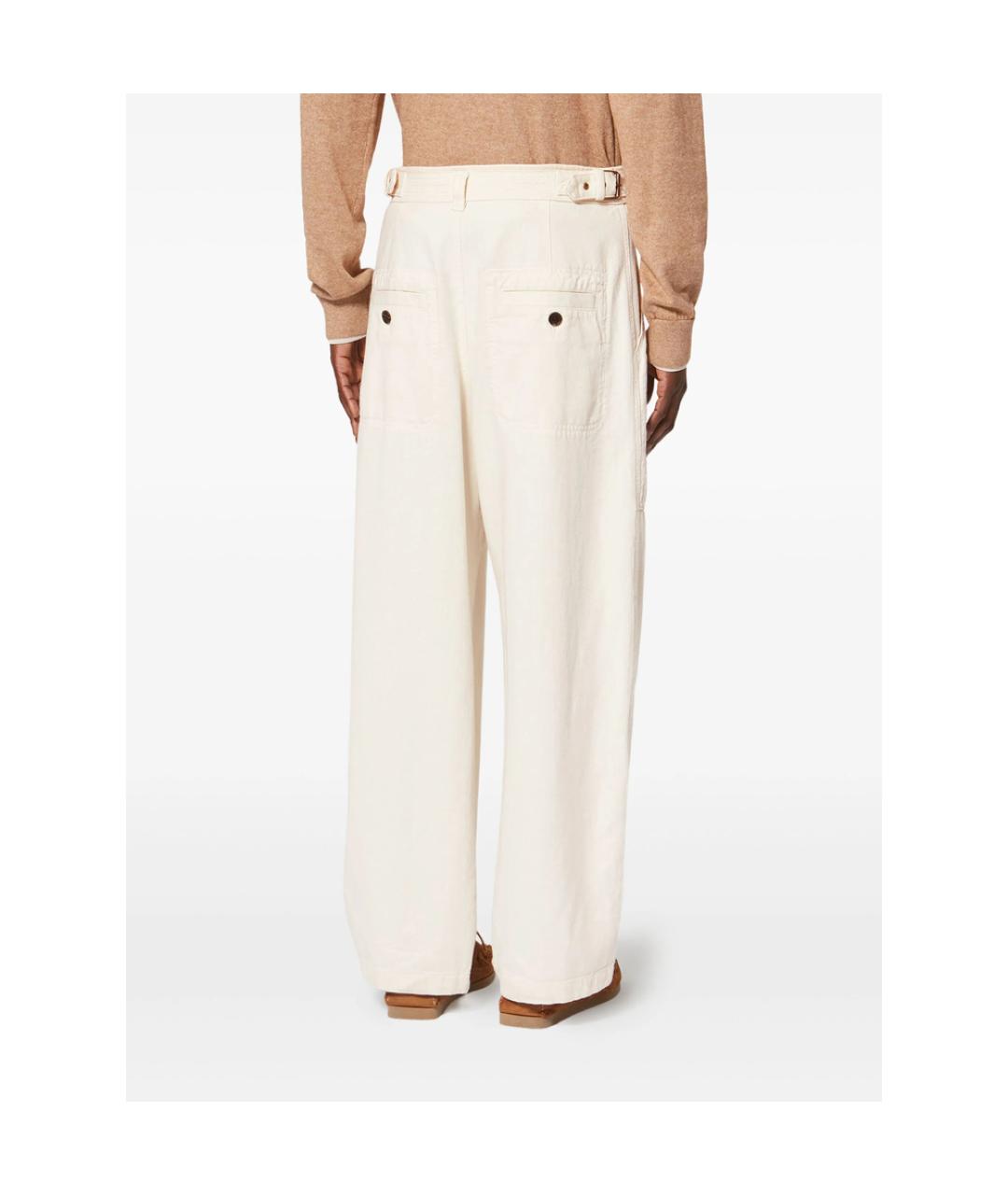 ISABEL MARANT Бежевые хлопковые повседневные брюки, фото 3