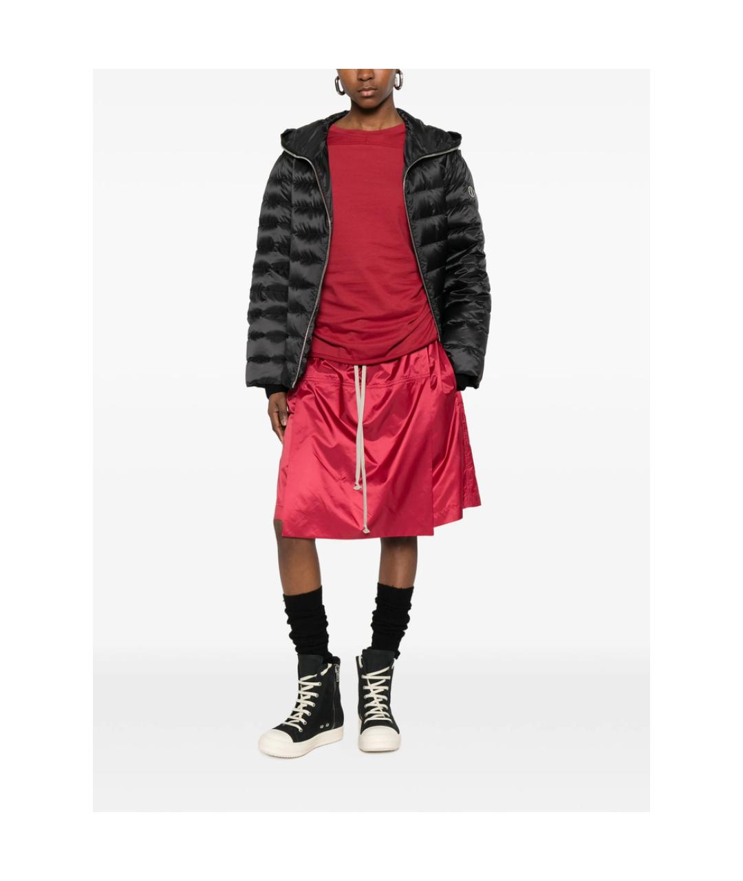 MONCLER Красные полиэстеровые шорты, фото 4