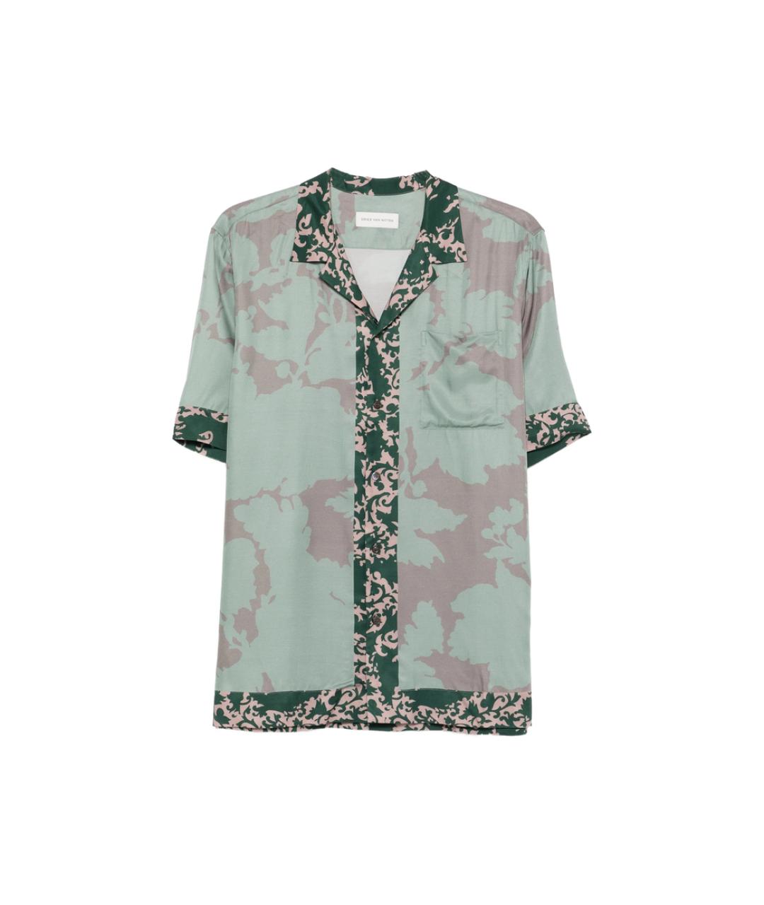 DRIES VAN NOTEN Зеленая классическая рубашка, фото 1