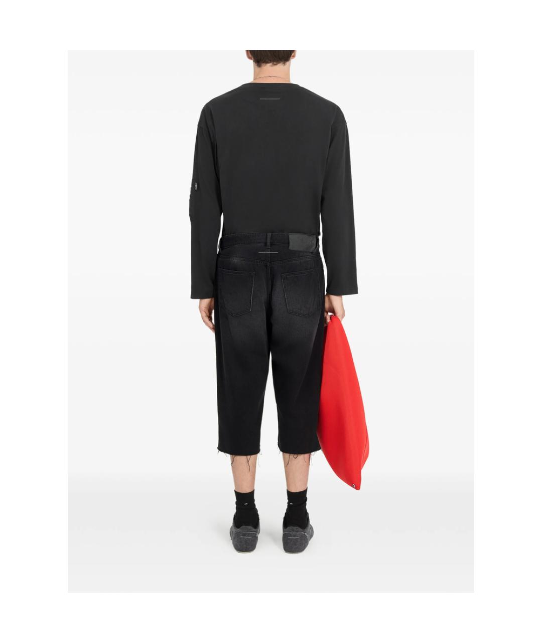 MM6 MAISON MARGIELA Черные хлопковые шорты, фото 5
