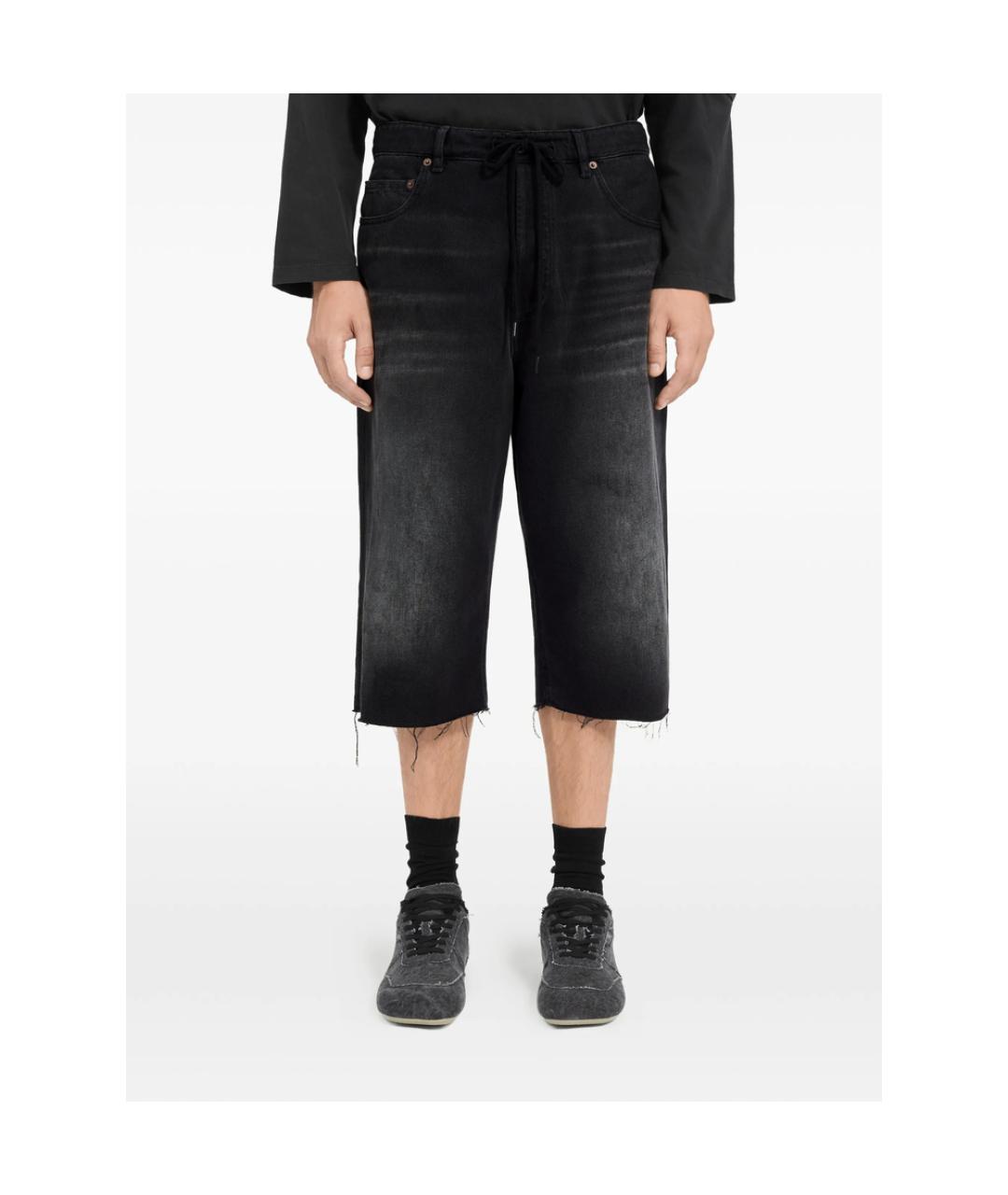 MM6 MAISON MARGIELA Черные хлопковые шорты, фото 3