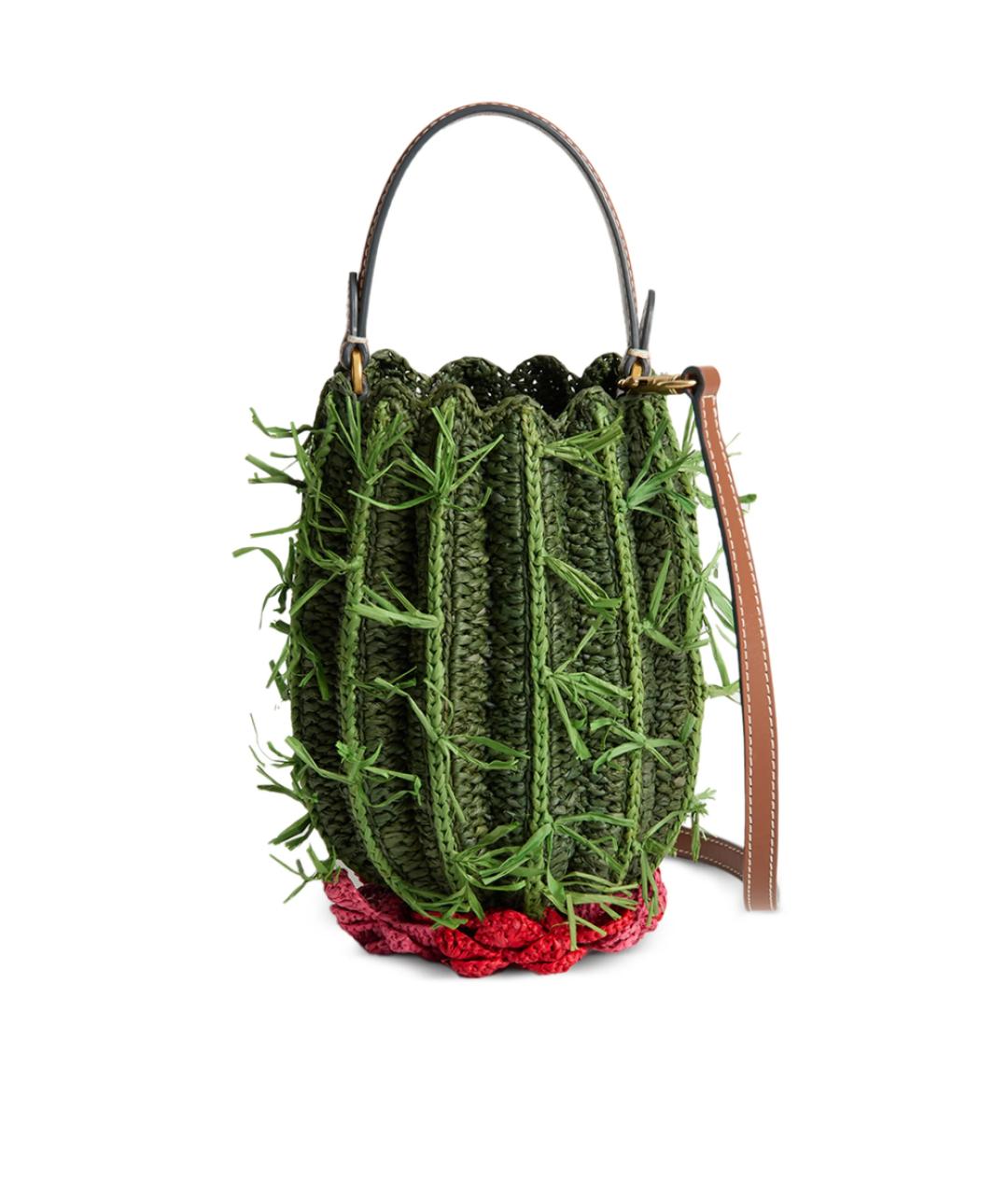 ANYA HINDMARCH Зеленая плетеная сумка через плечо, фото 1