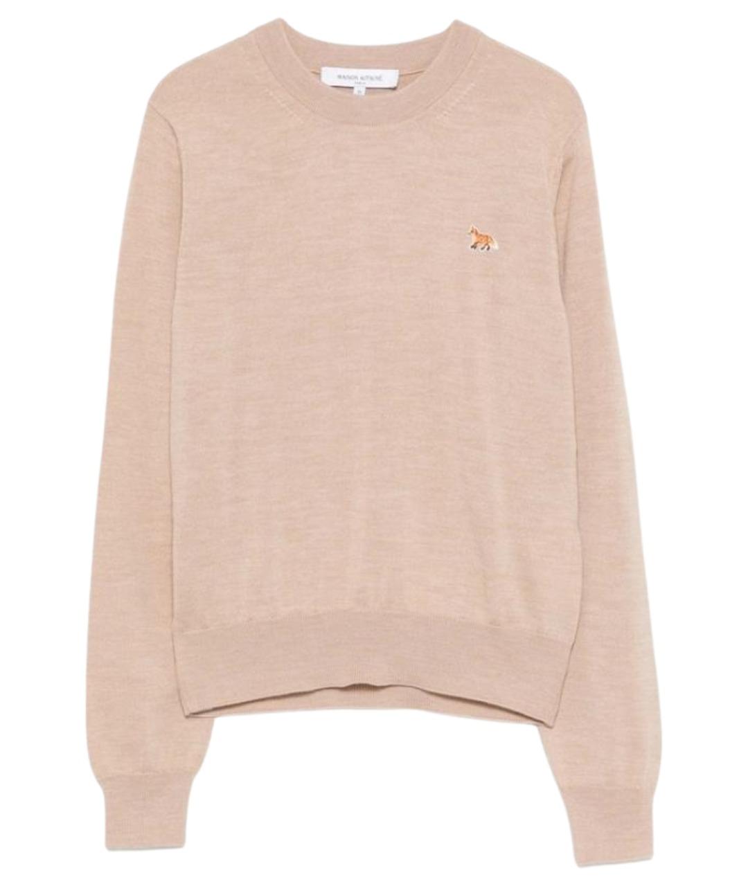 MAISON KITSUNE Бежевый шерстяной джемпер / свитер, фото 1