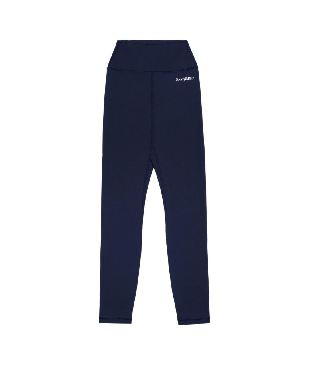 SPORTY AND RICH Синие полиамидовые леггинсы и велосипедки, фото 1