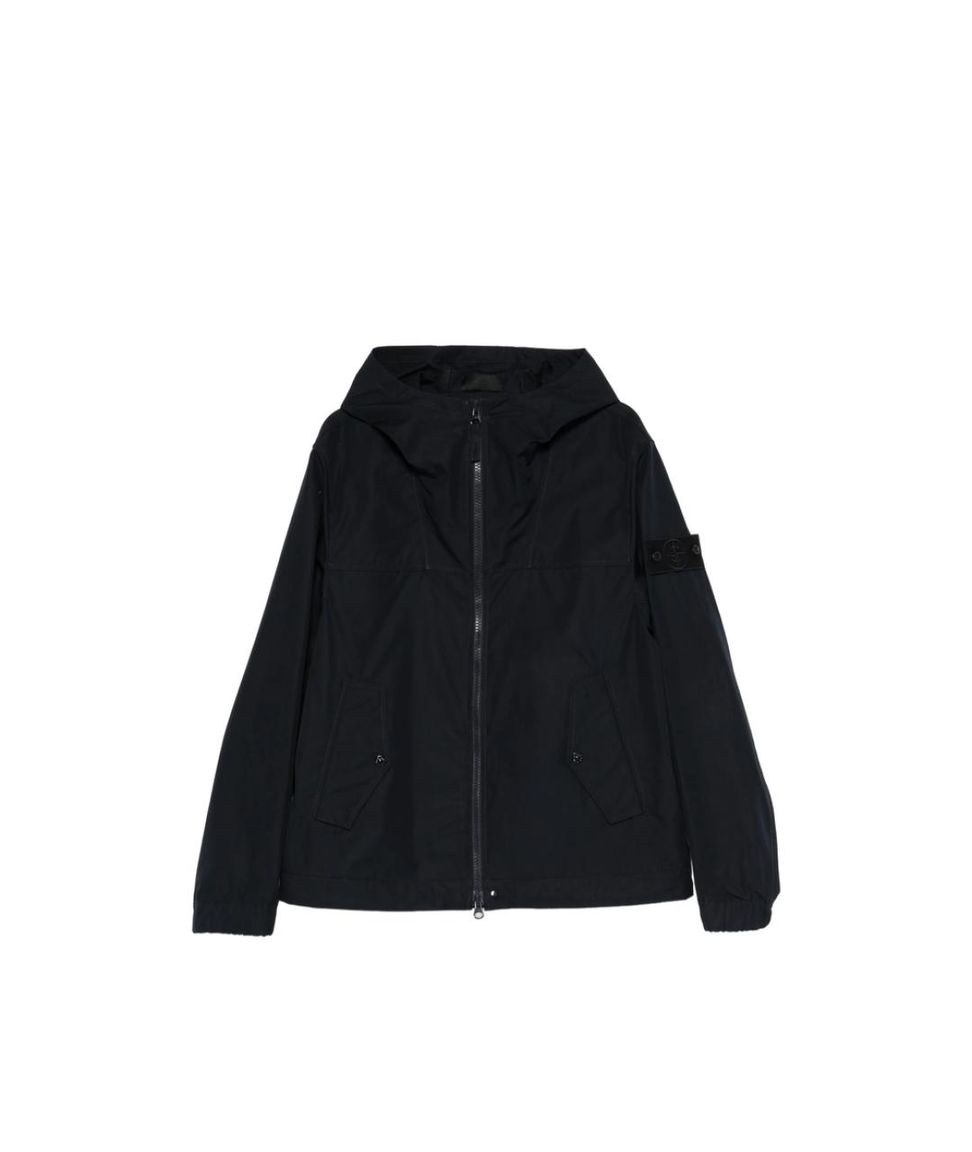 STONE ISLAND Темно-синяя хлопковая куртка, фото 1