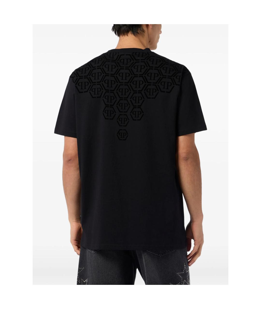 PHILIPP PLEIN Черная хлопковая футболка, фото 2