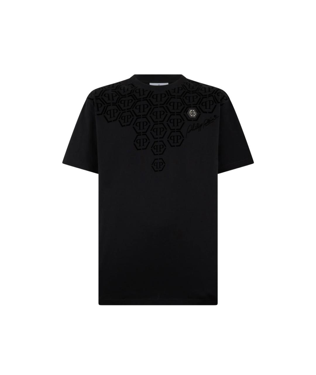 PHILIPP PLEIN Черная хлопковая футболка, фото 1