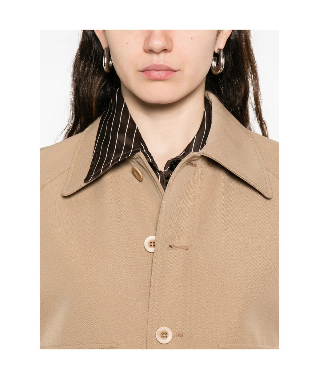 A.P.C. Бежевая полиэстеровая куртка, фото 3
