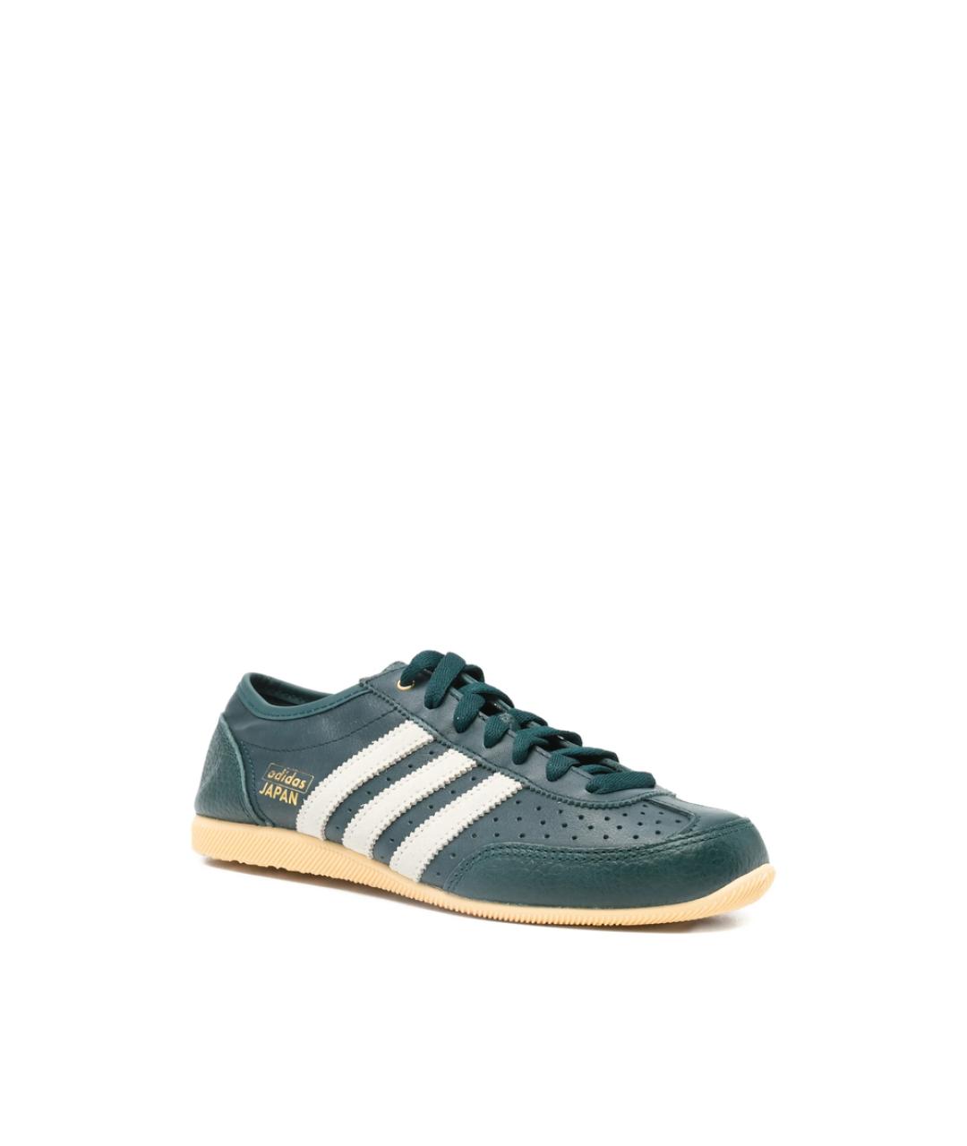 ADIDAS Зеленые кожаные кроссовки, фото 2