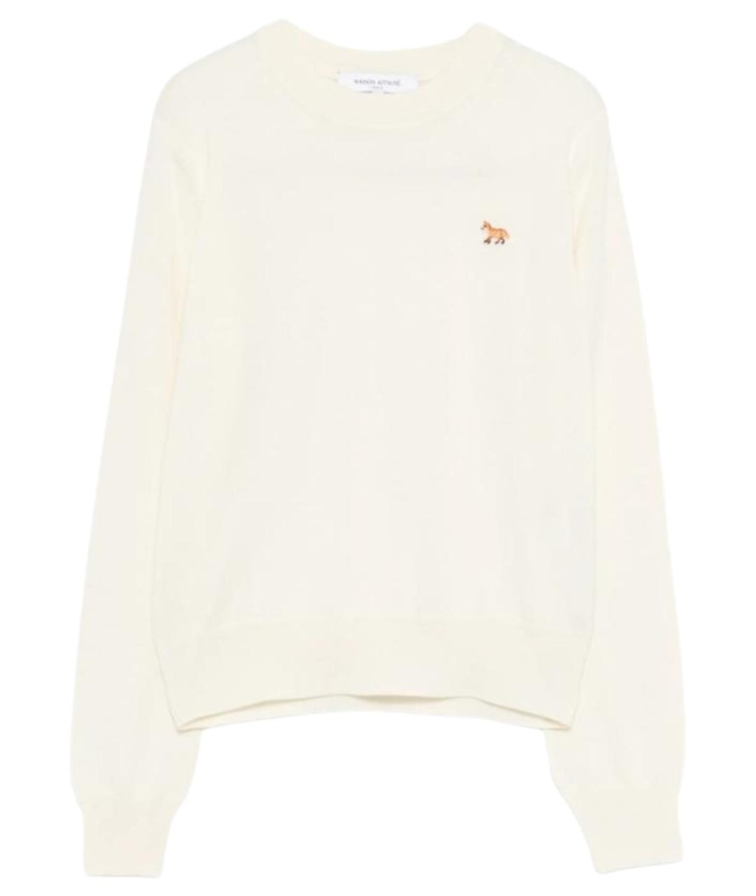 MAISON KITSUNE Бежевый шерстяной джемпер / свитер, фото 1
