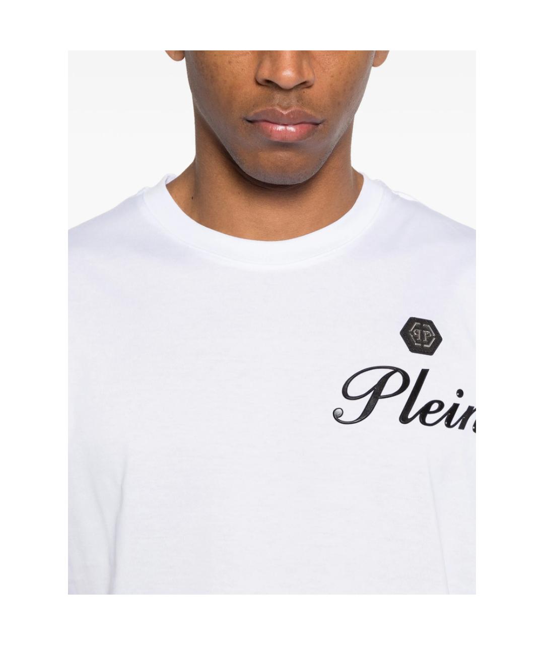 PHILIPP PLEIN Белая хлопковая футболка, фото 4