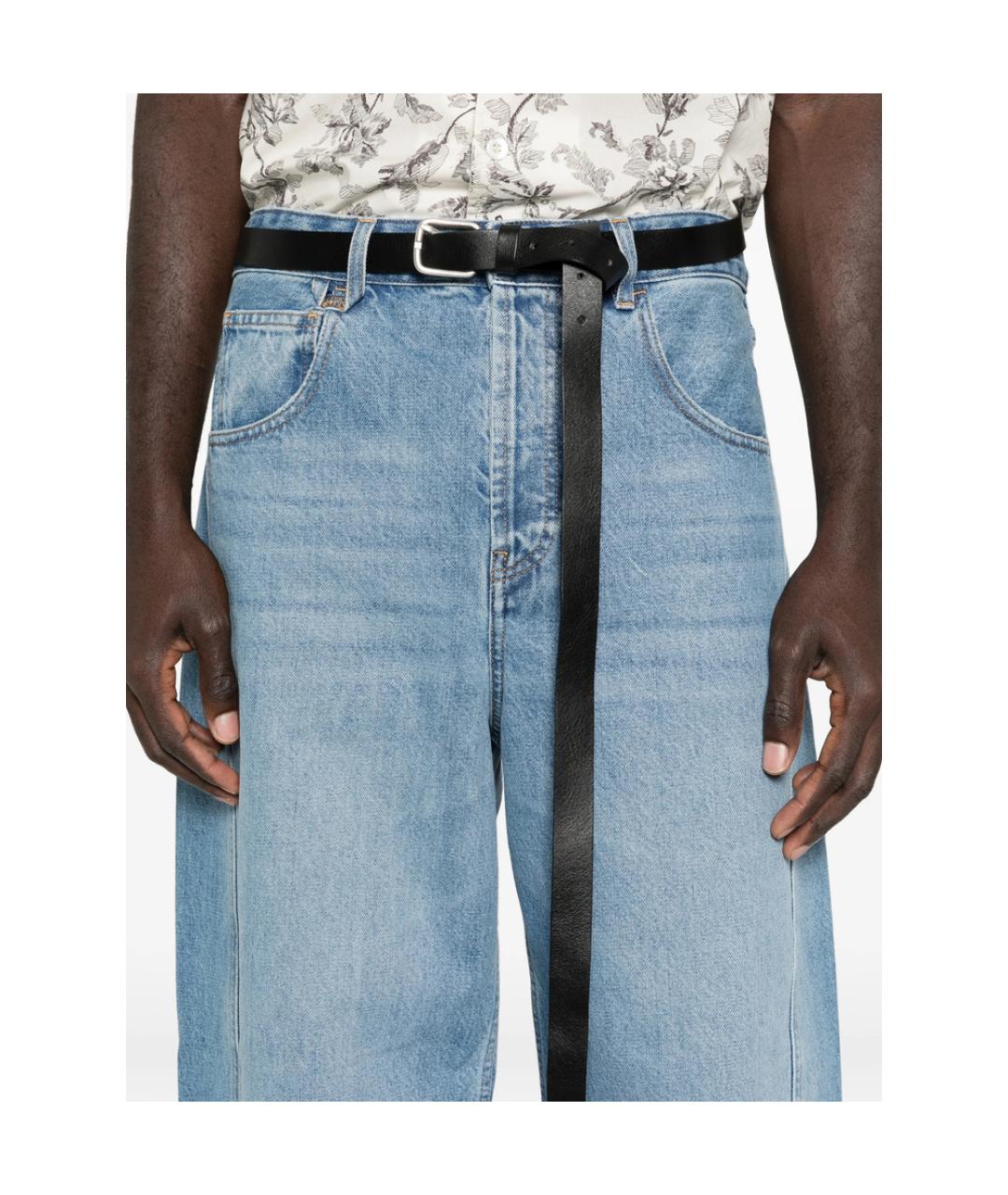 JACQUEMUS Голубые хлопковые прямые джинсы, фото 5