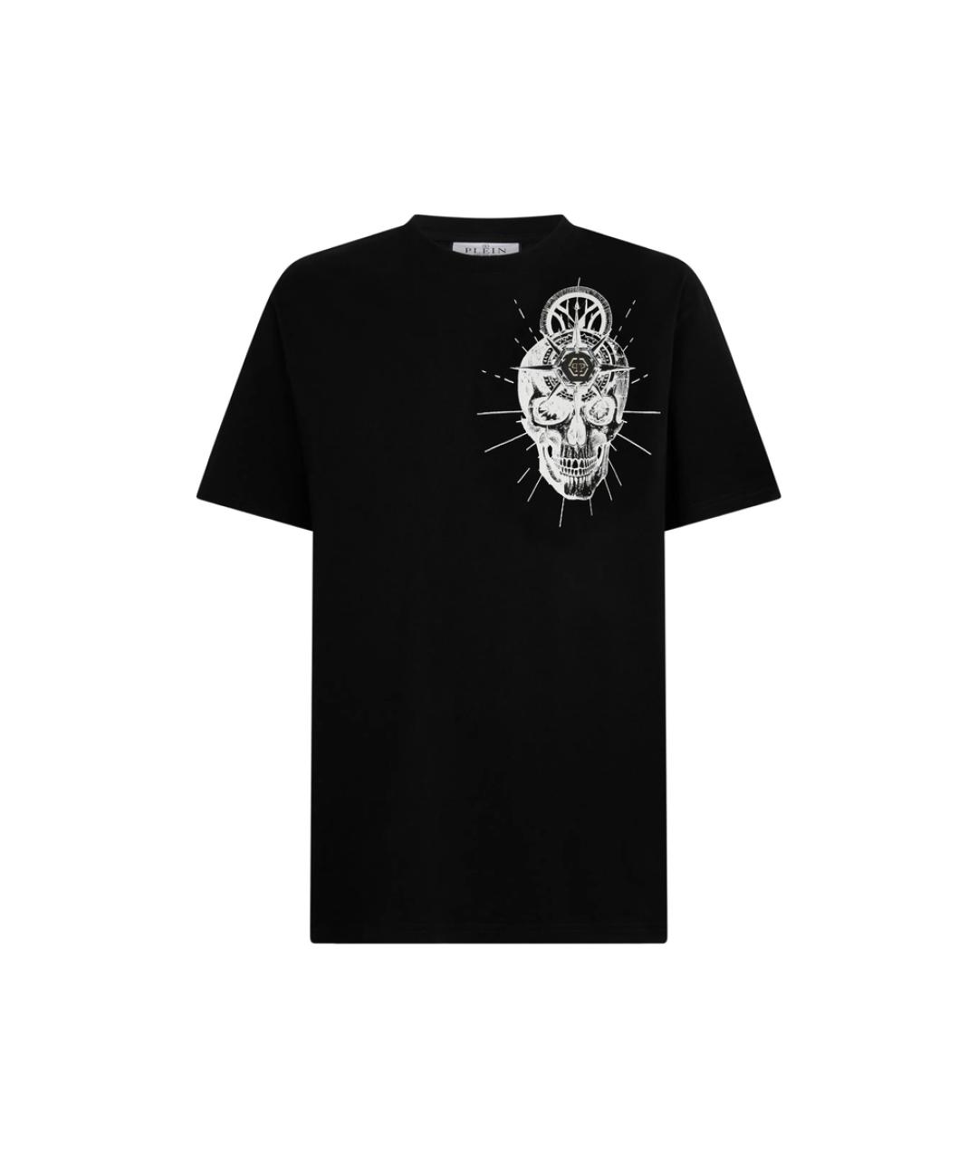 PHILIPP PLEIN Черная хлопковая футболка, фото 1