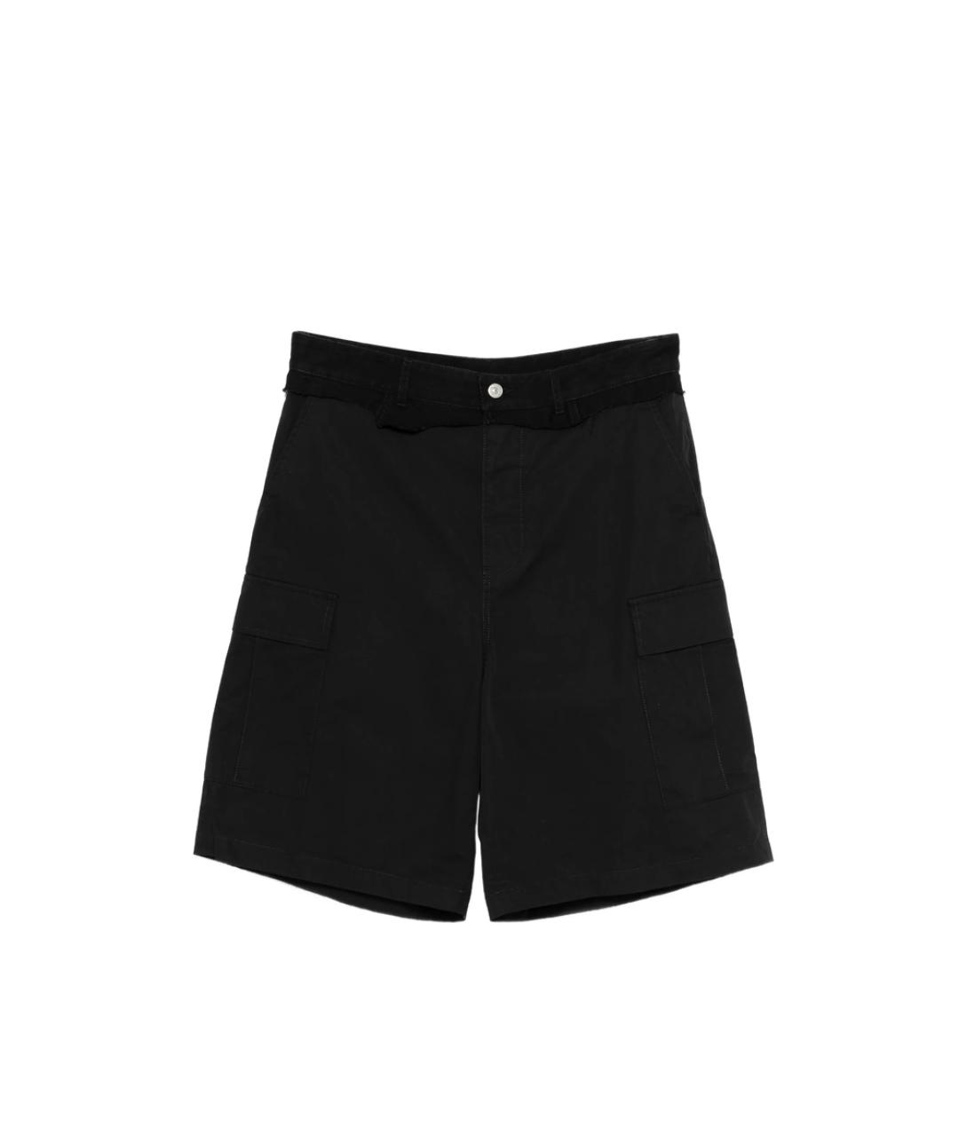 MM6 MAISON MARGIELA Черные хлопковые шорты, фото 1