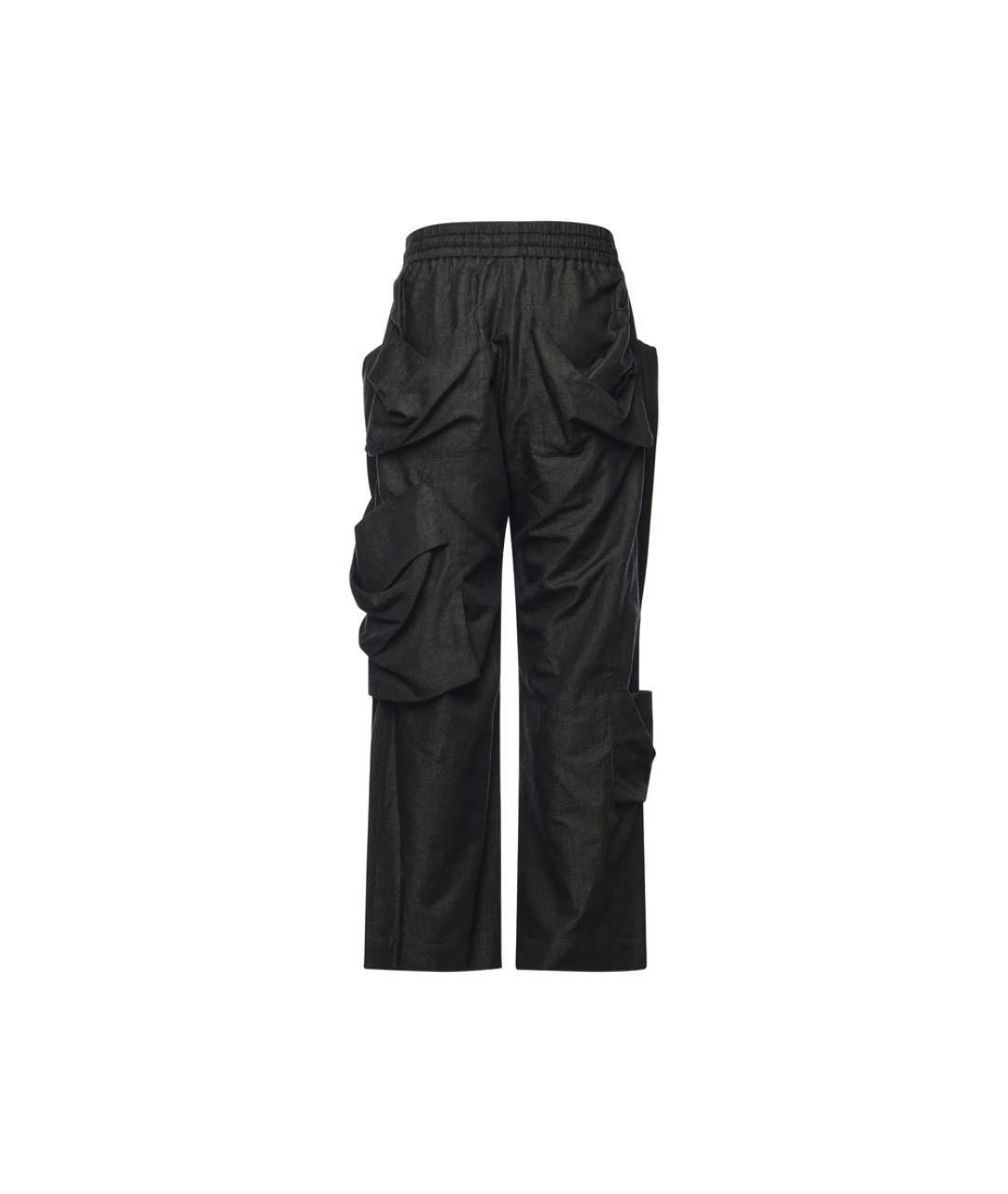 VIVIENNE WESTWOOD Черные хлопковые повседневные брюки, фото 2