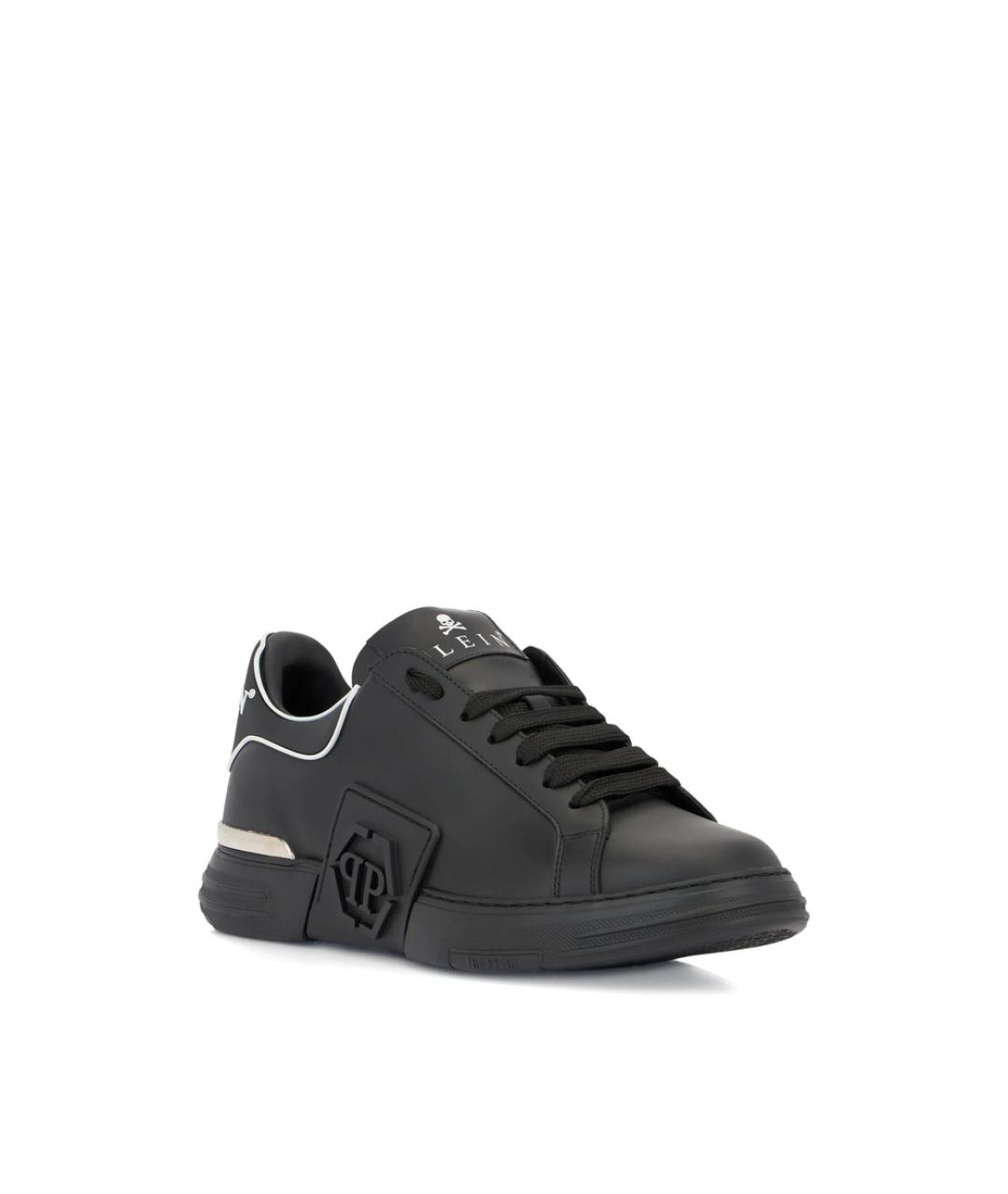 PHILIPP PLEIN Черные низкие кроссовки / кеды, фото 2