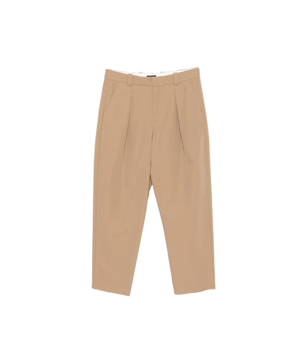 A.P.C. Бежевые полиэстеровые повседневные брюки, фото 1