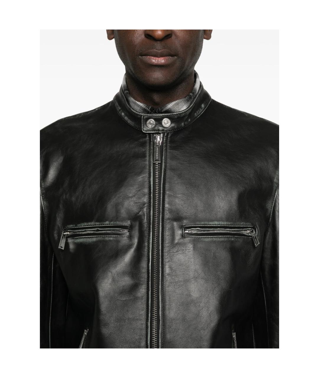 DSQUARED2 Черная кожаная куртка, фото 5