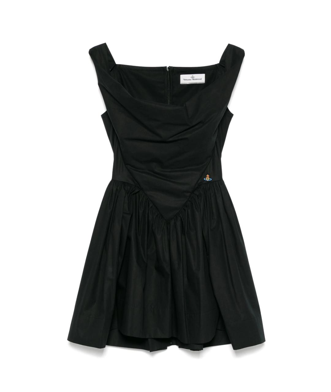 VIVIENNE WESTWOOD Черное хлопковое повседневное платье, фото 1