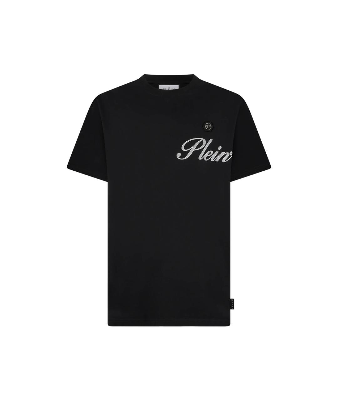 PHILIPP PLEIN Черная хлопковая футболка, фото 1