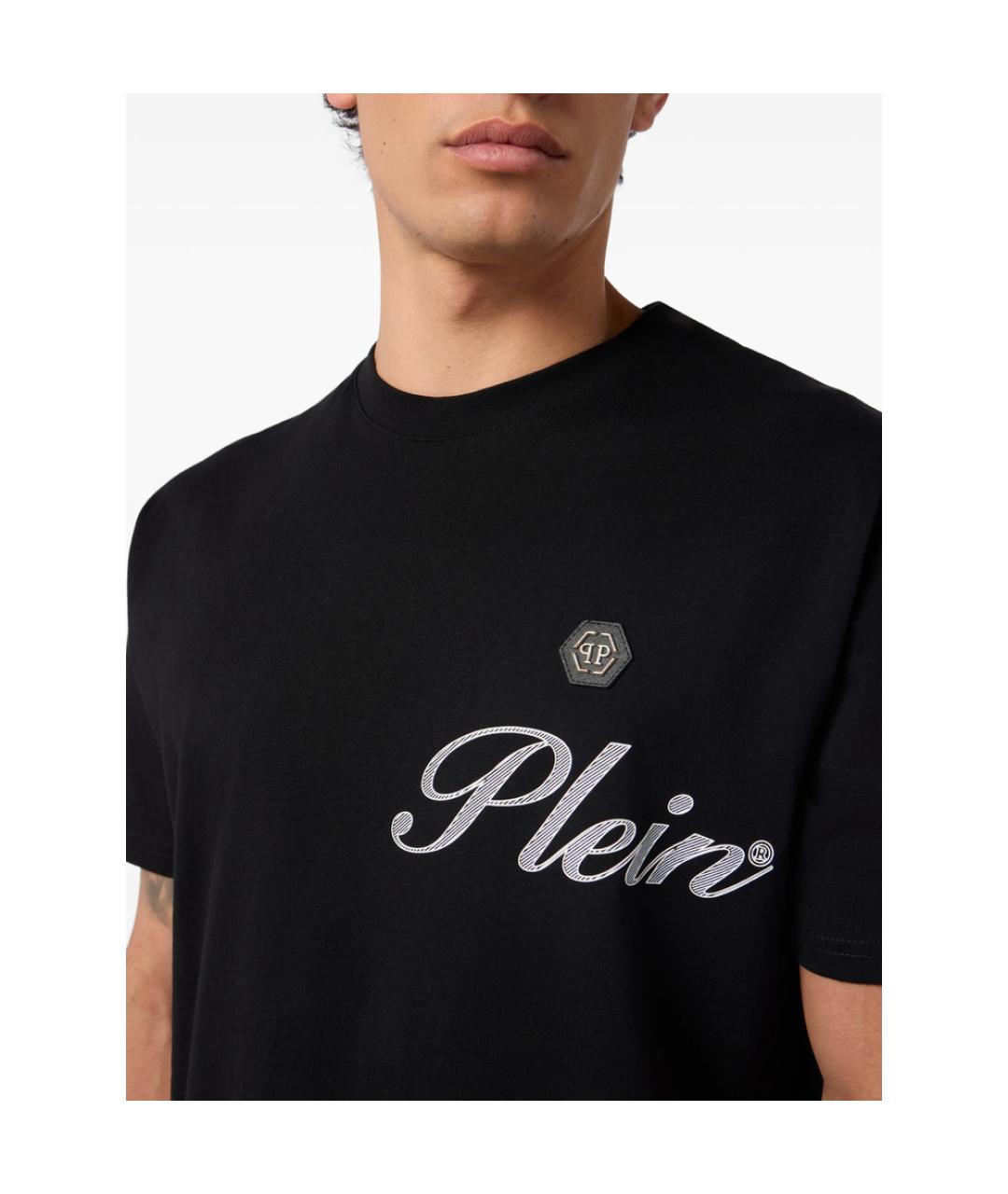 PHILIPP PLEIN Черная хлопковая футболка, фото 4