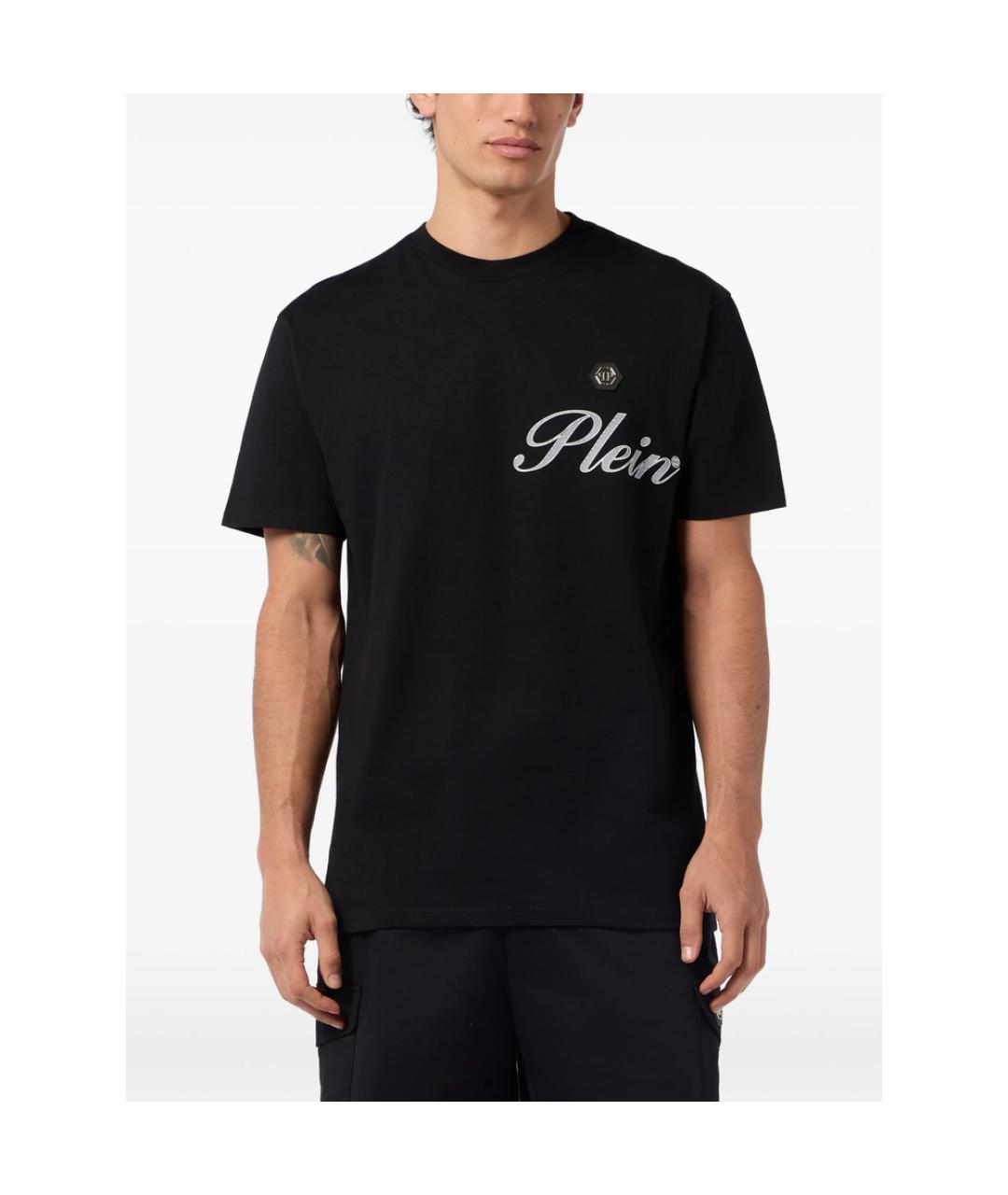 PHILIPP PLEIN Черная хлопковая футболка, фото 2
