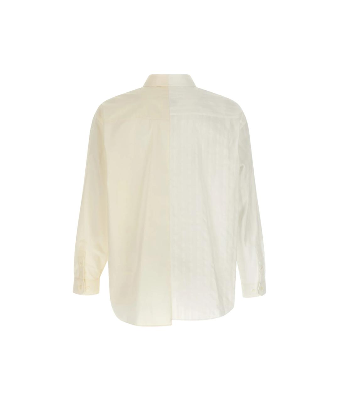 MM6 MAISON MARGIELA Бежевая хлопковая классическая рубашка, фото 4