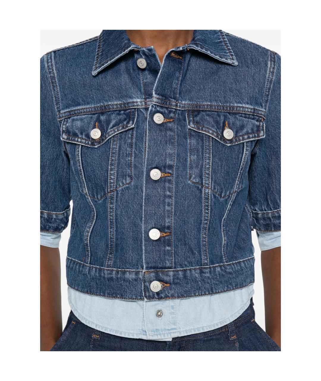 7 FOR ALL MANKIND Синяя хлопковая куртка, фото 5