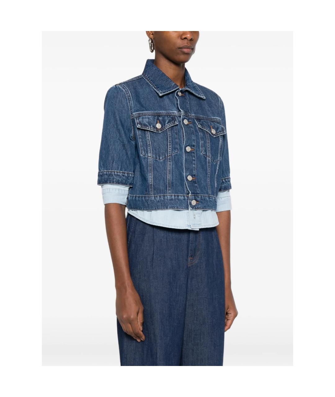 7 FOR ALL MANKIND Синяя хлопковая куртка, фото 2