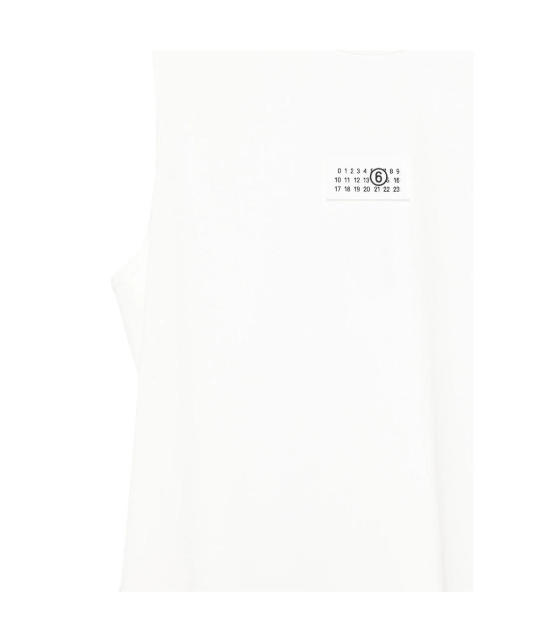MM6 MAISON MARGIELA Белая хлопковая майка, фото 3
