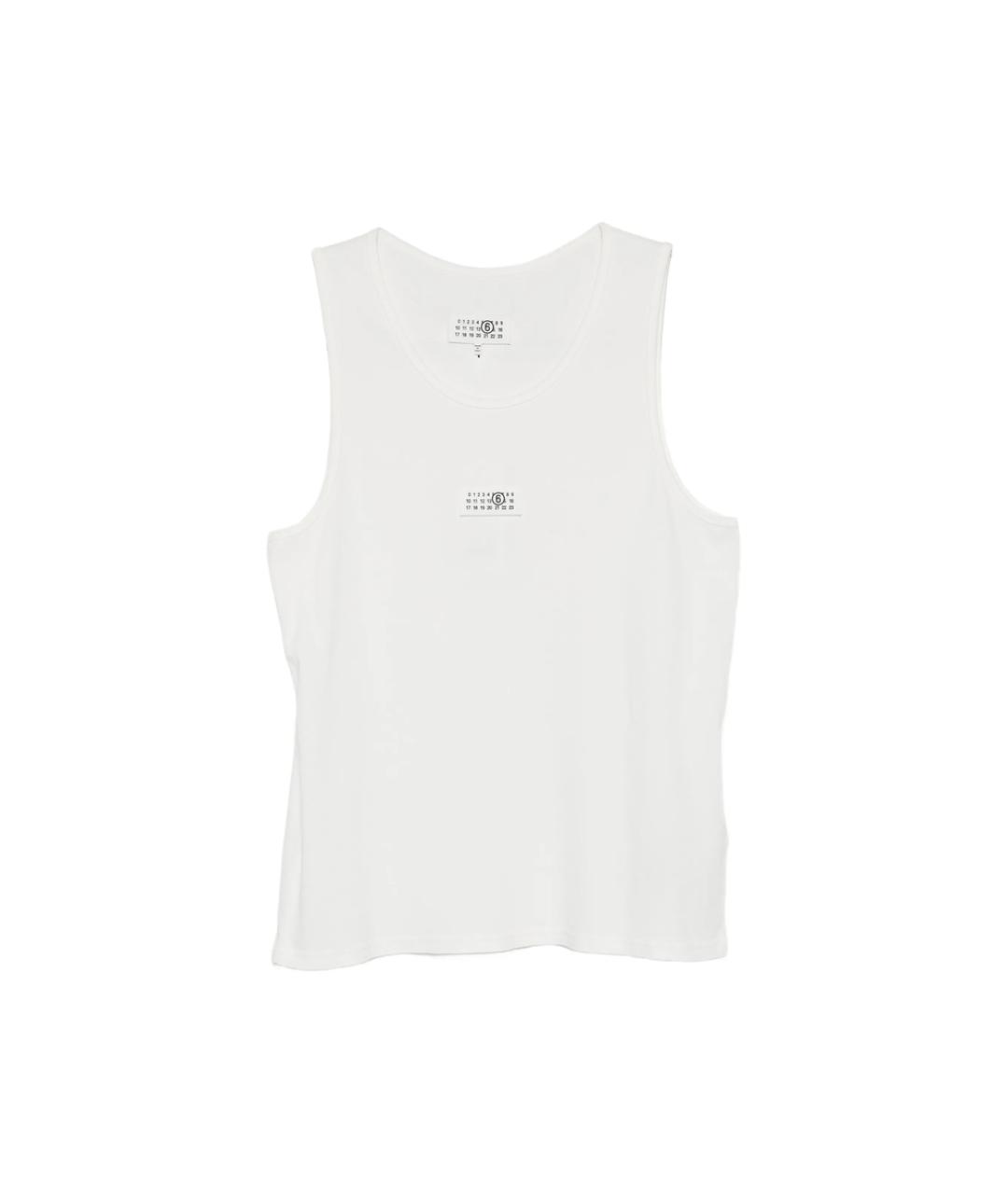 MM6 MAISON MARGIELA Белая хлопковая майка, фото 1