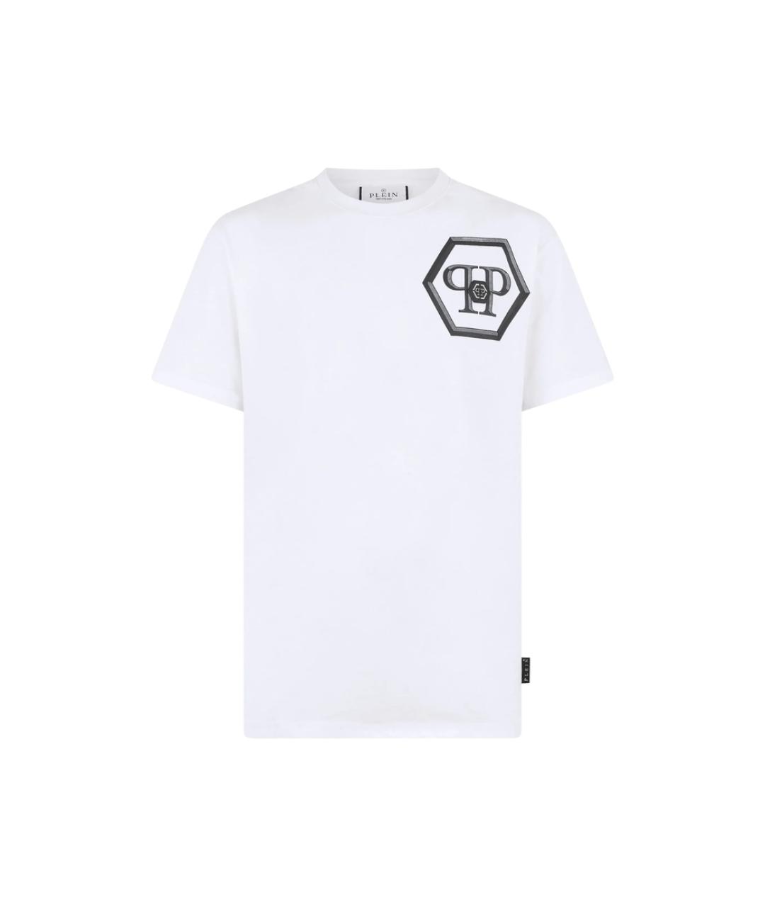 PHILIPP PLEIN Белая хлопковая футболка, фото 1