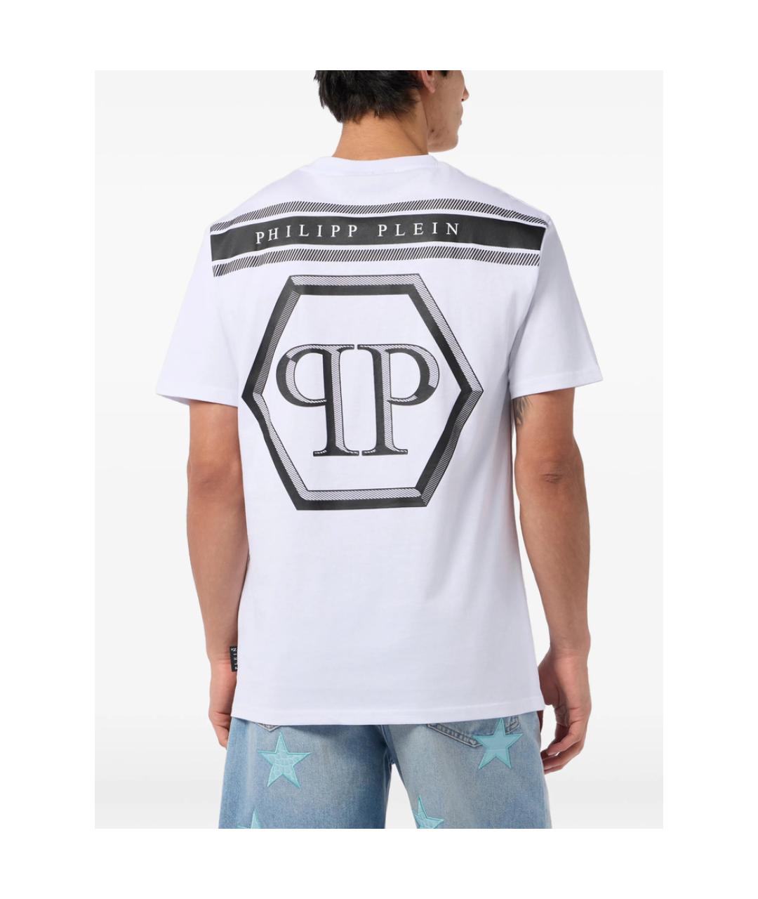 PHILIPP PLEIN Белая хлопковая футболка, фото 3