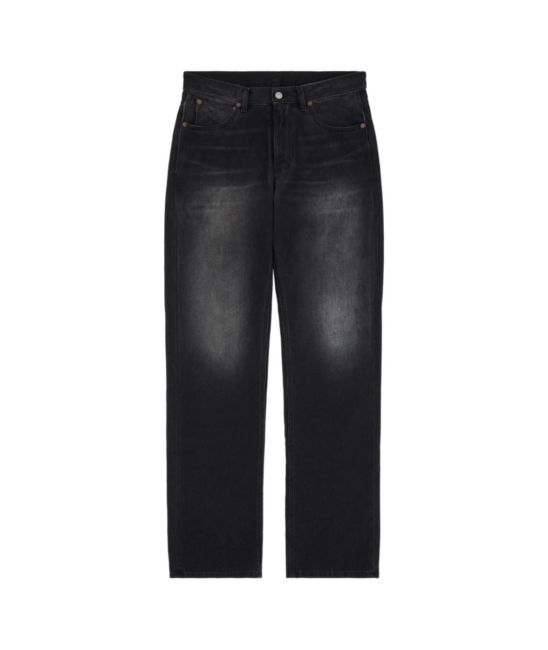 MM6 MAISON MARGIELA Черные хлопковые прямые джинсы, фото 1