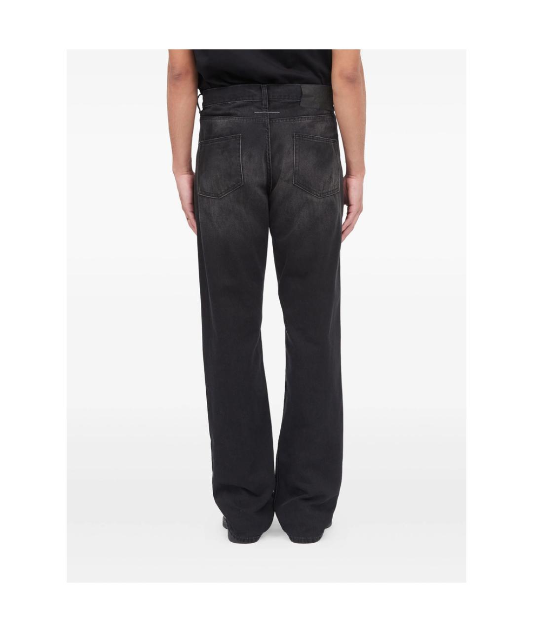 MM6 MAISON MARGIELA Черные хлопковые прямые джинсы, фото 2