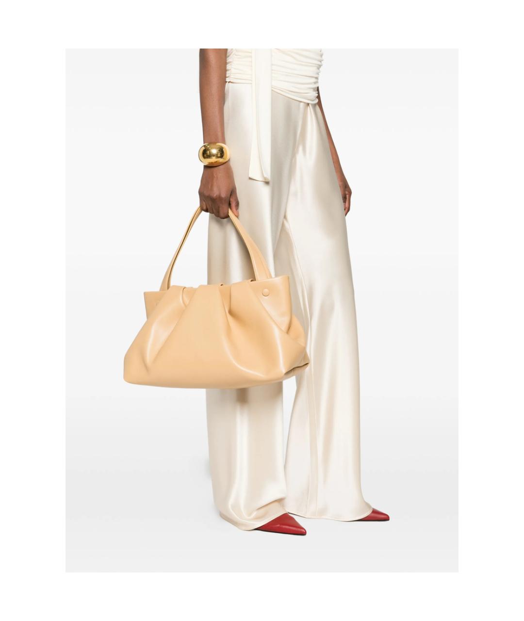 THEMOIRE Бежевая сумка тоут из искусственной кожи, фото 3