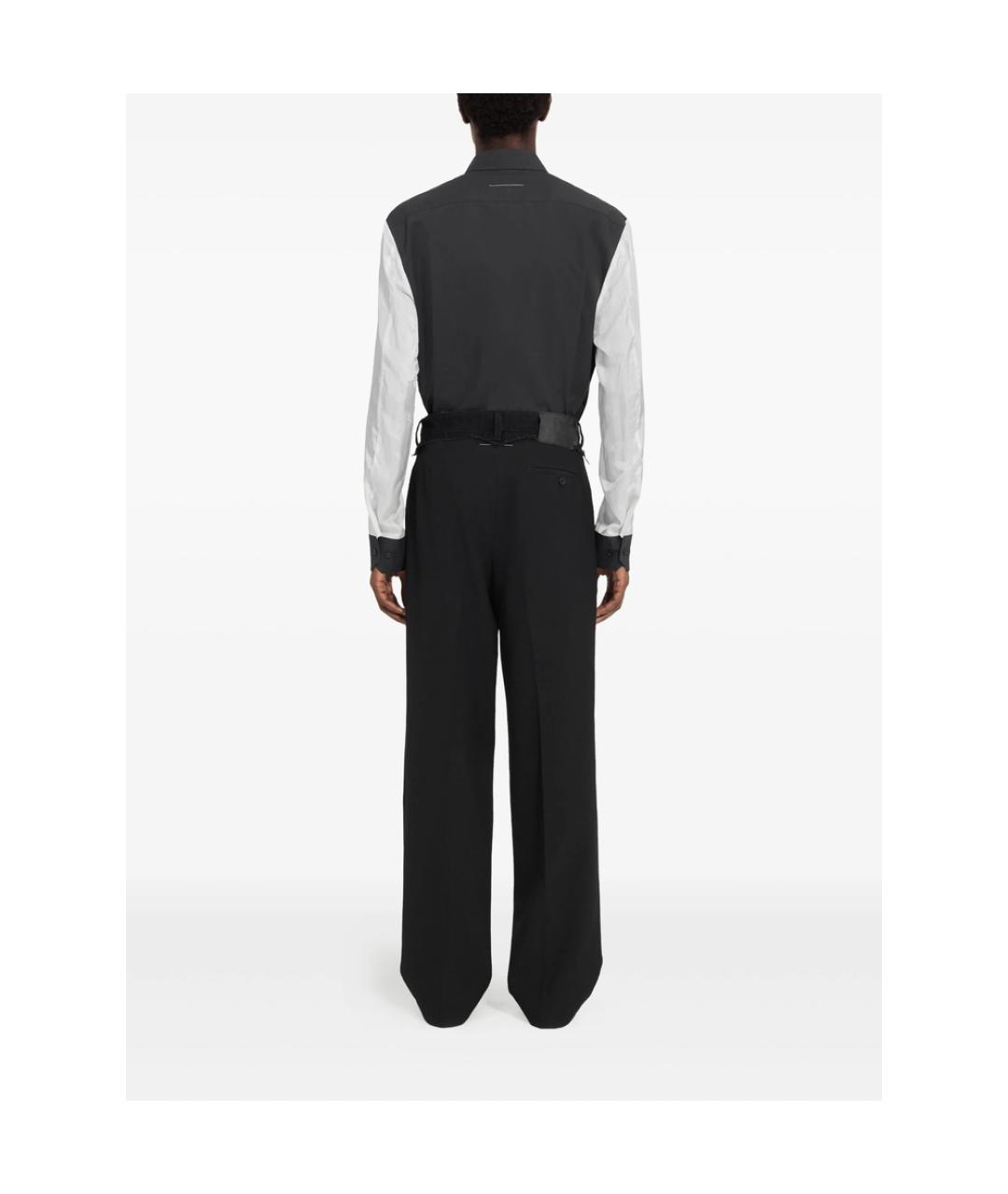 MM6 MAISON MARGIELA Черные полиэстеровые повседневные брюки, фото 2