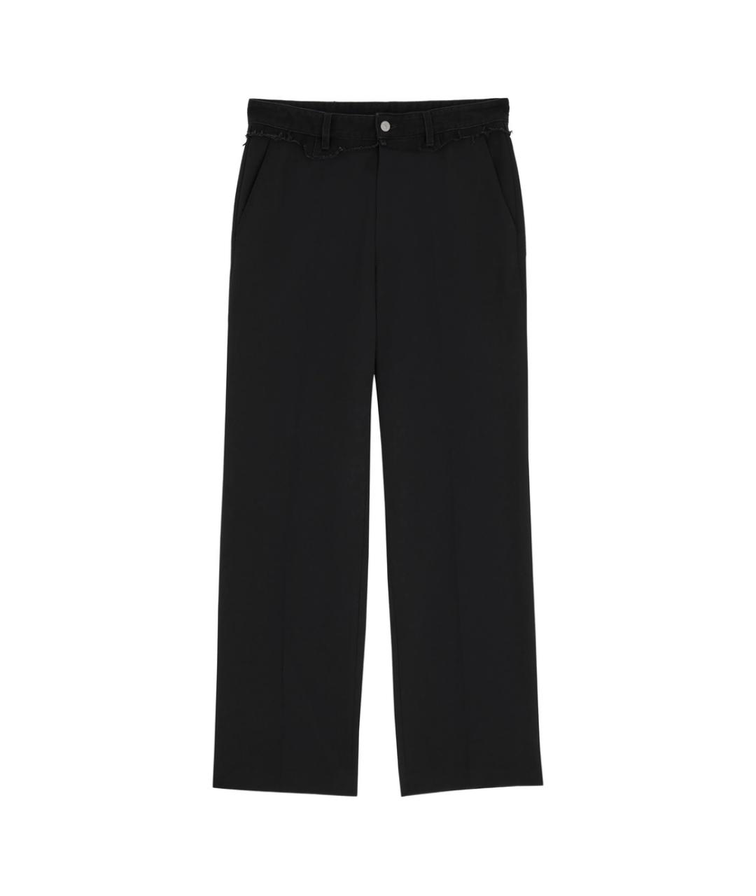 MM6 MAISON MARGIELA Черные полиэстеровые повседневные брюки, фото 1