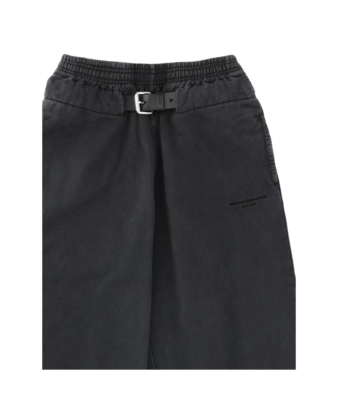 ALEXANDER WANG Черные хлопковые брюки широкие, фото 2