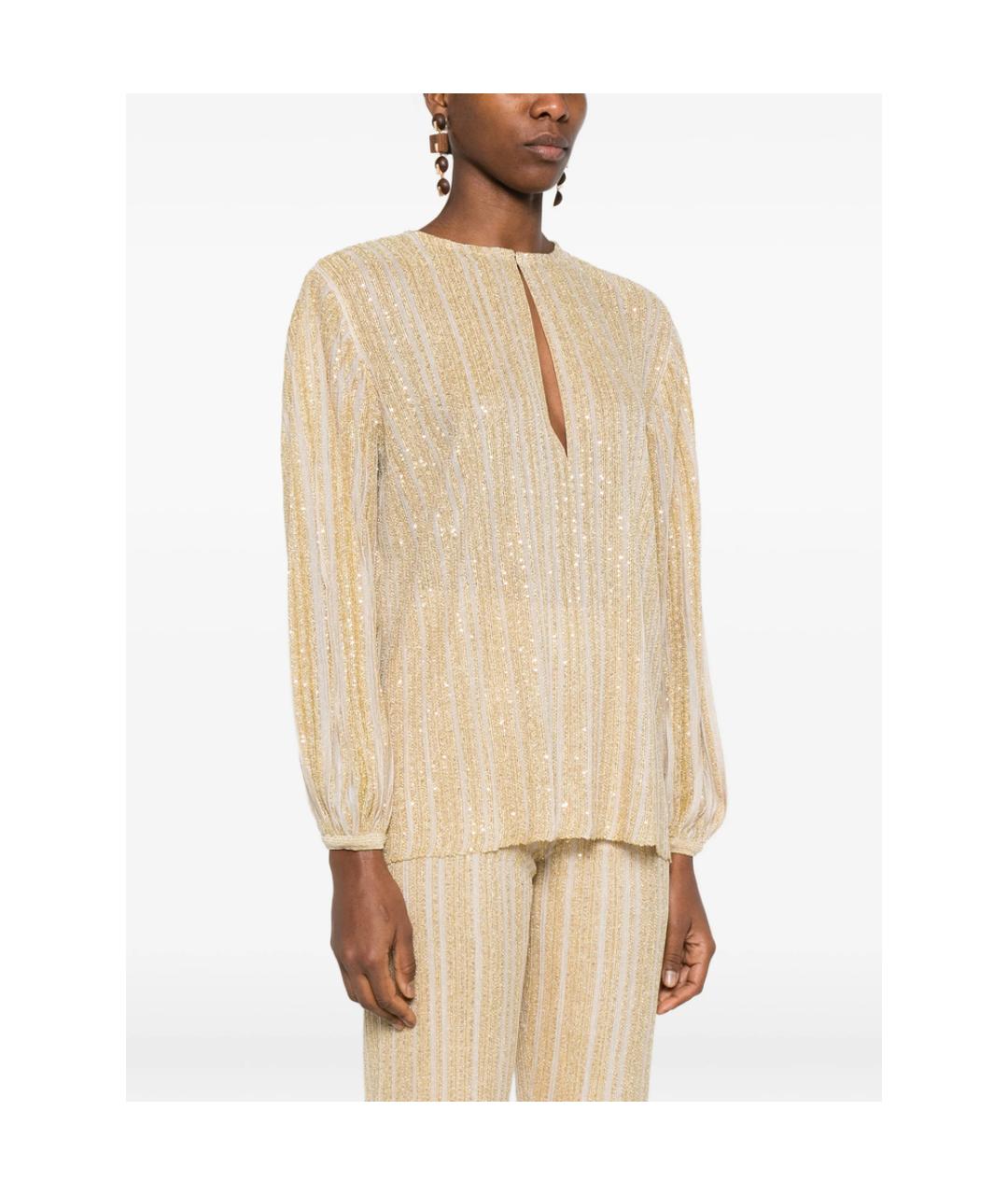 MISSONI Золотая вискозная блузы, фото 2