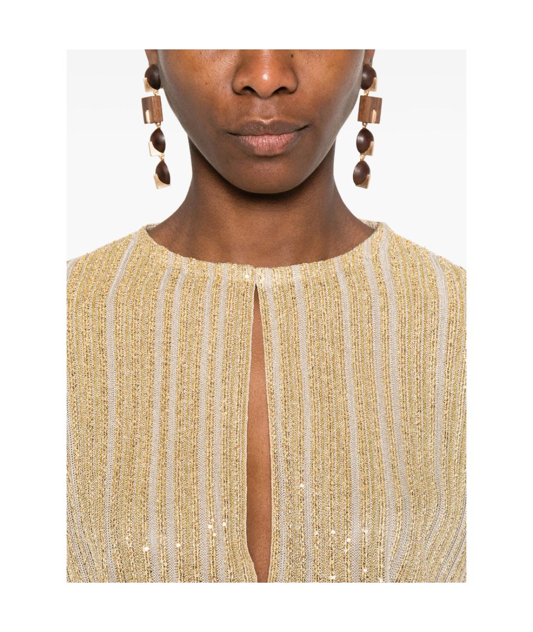 MISSONI Золотая вискозная блузы, фото 3